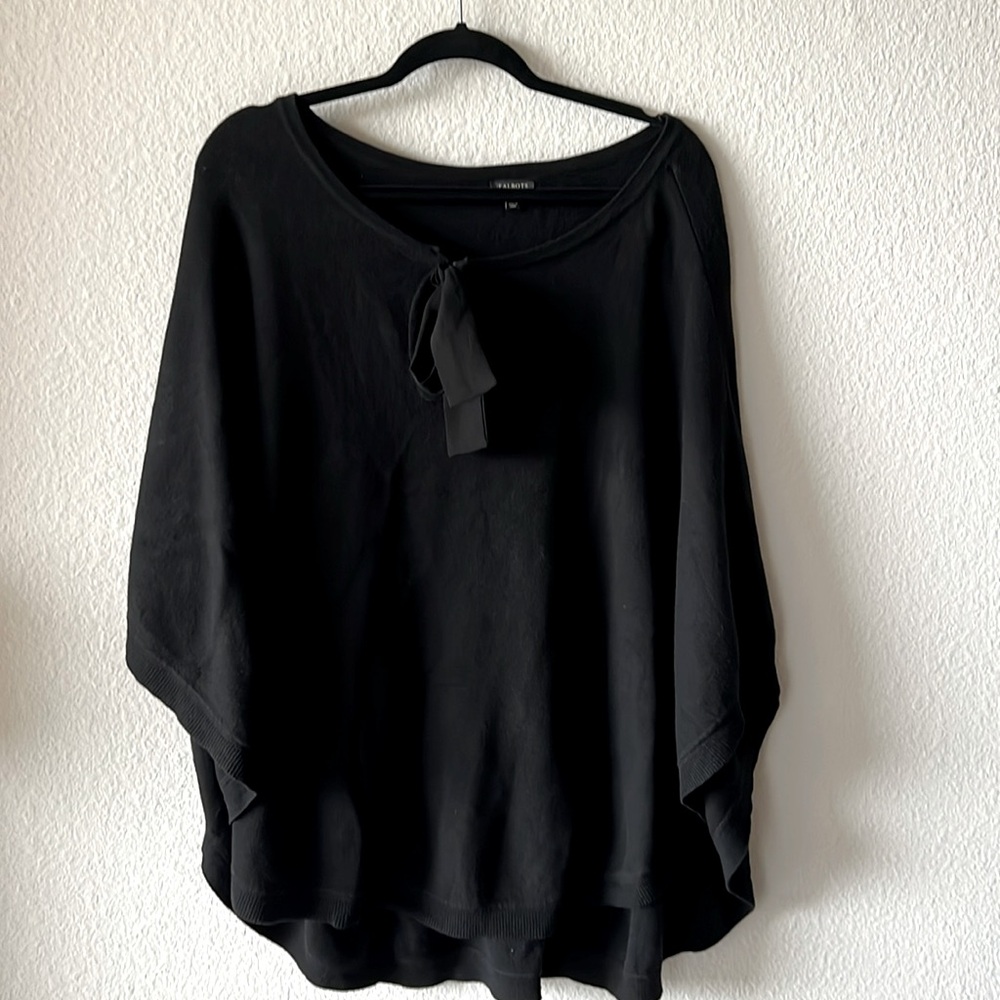 Talbots Black Sweater Poncho SzL